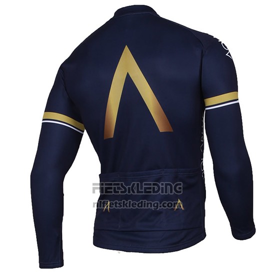 2017 Fietskleding Aqua Blauwe Sport Zwart Lange Mouwen en Koersbroek